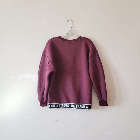 *SOLD* Adidas Burgundy Trefoil Crewneck Small - Picture 6 of 8